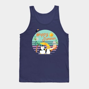 Happy Summer with penguin Tank Top